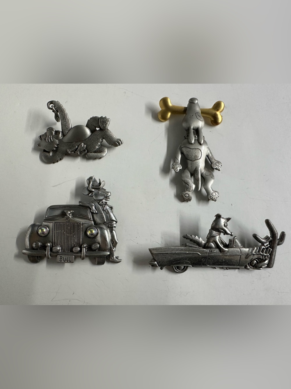 JJ Jonette Dog & Cat Pins - set of (4)